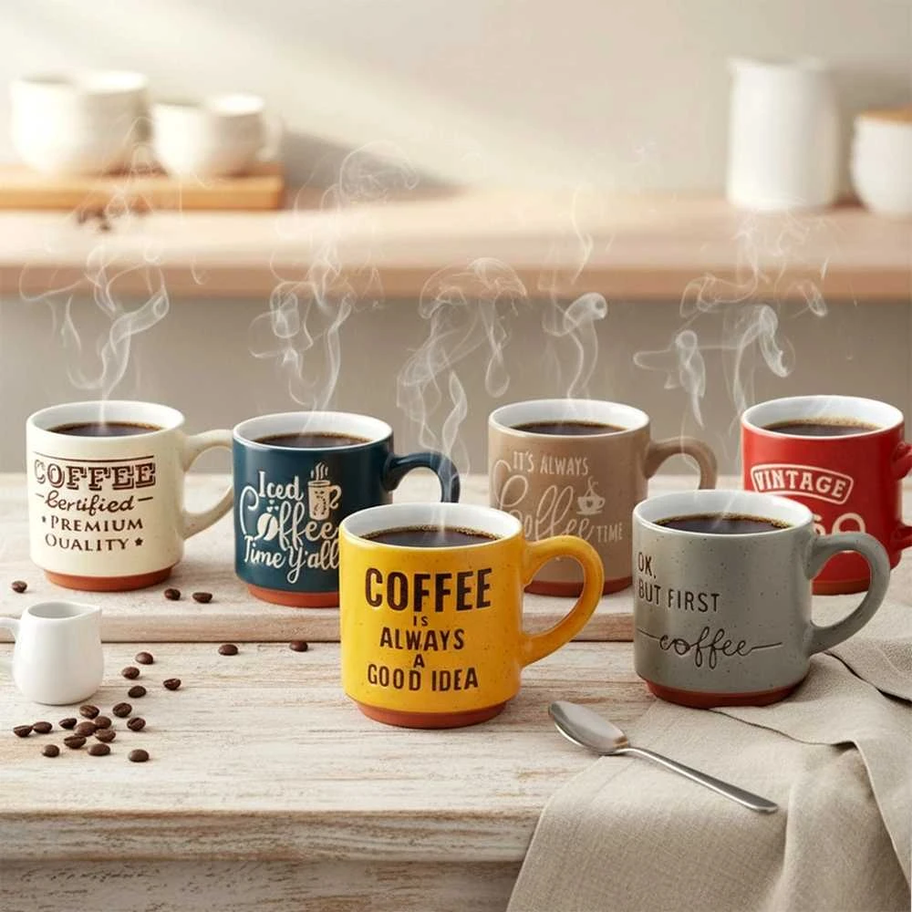 Orion Siaki Kolekcija Espresso puodelių rinkinys 110 ml 6 vnt. spalvų