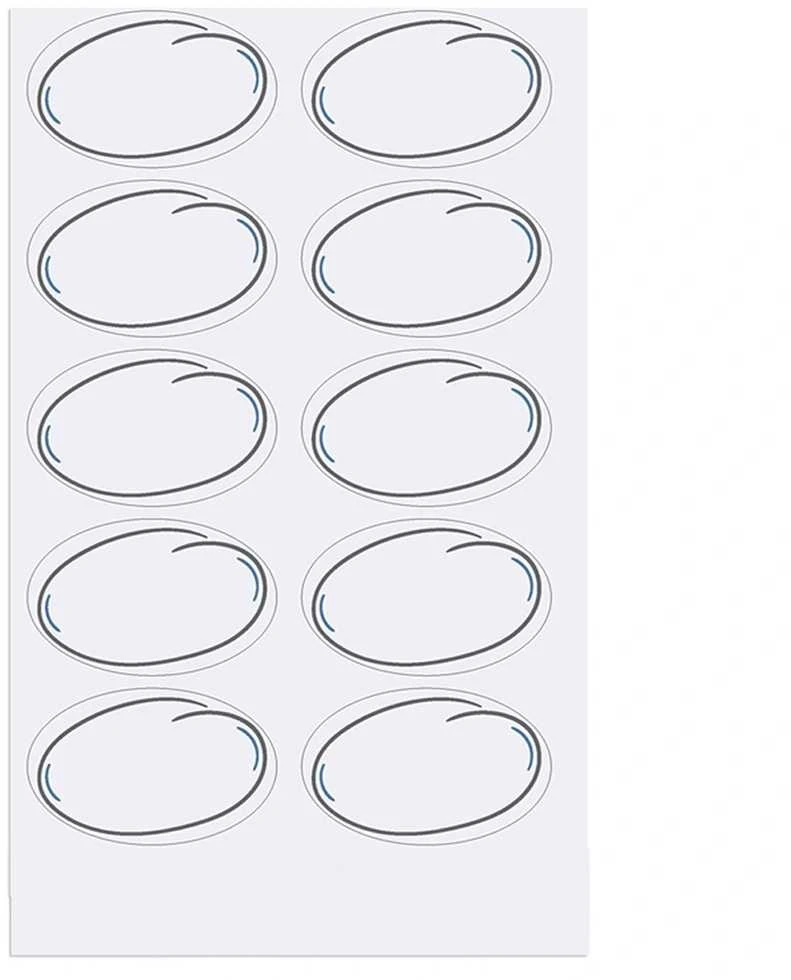 WMF Orion Etiketės Lipdukai Stiklainių 20 Vnt. Baltos