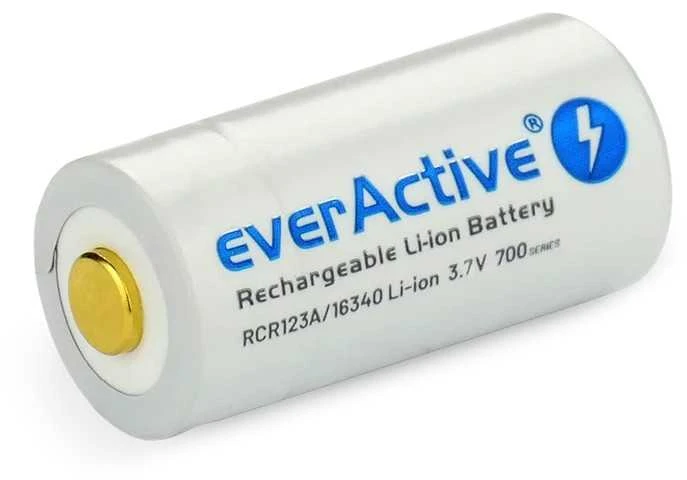 everActive USB įkraunamas RCR123A 16340 3,7V 700mAh akumuliatorius su PCM
