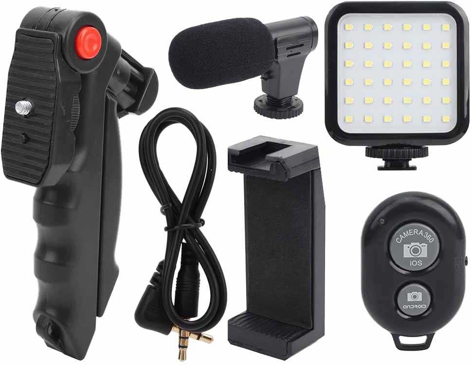 Filmavimo rinkinys su stovu ir mikrofonu AY49