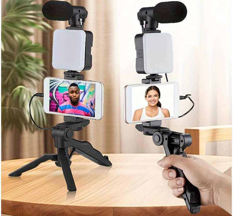 Filmavimo rinkinys su stovu ir mikrofonu AY49