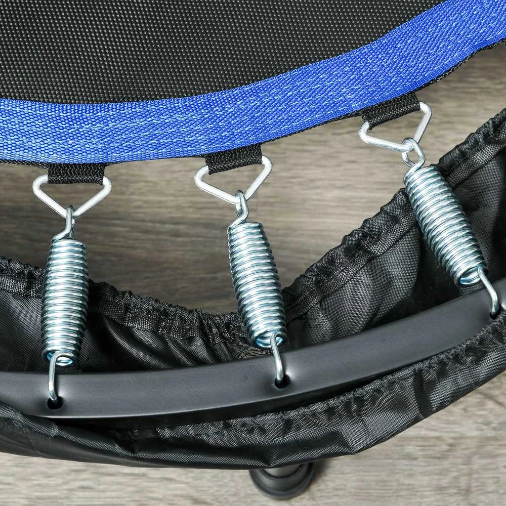 Homcom SPORTNOW 102 cm fitneso batutas, sulankstomas mini batutas su 4 lygių reguliuojama rankena, LCD monitoriumi, fitneso rebounder suaugusiems, vaikams, iki 100 kg