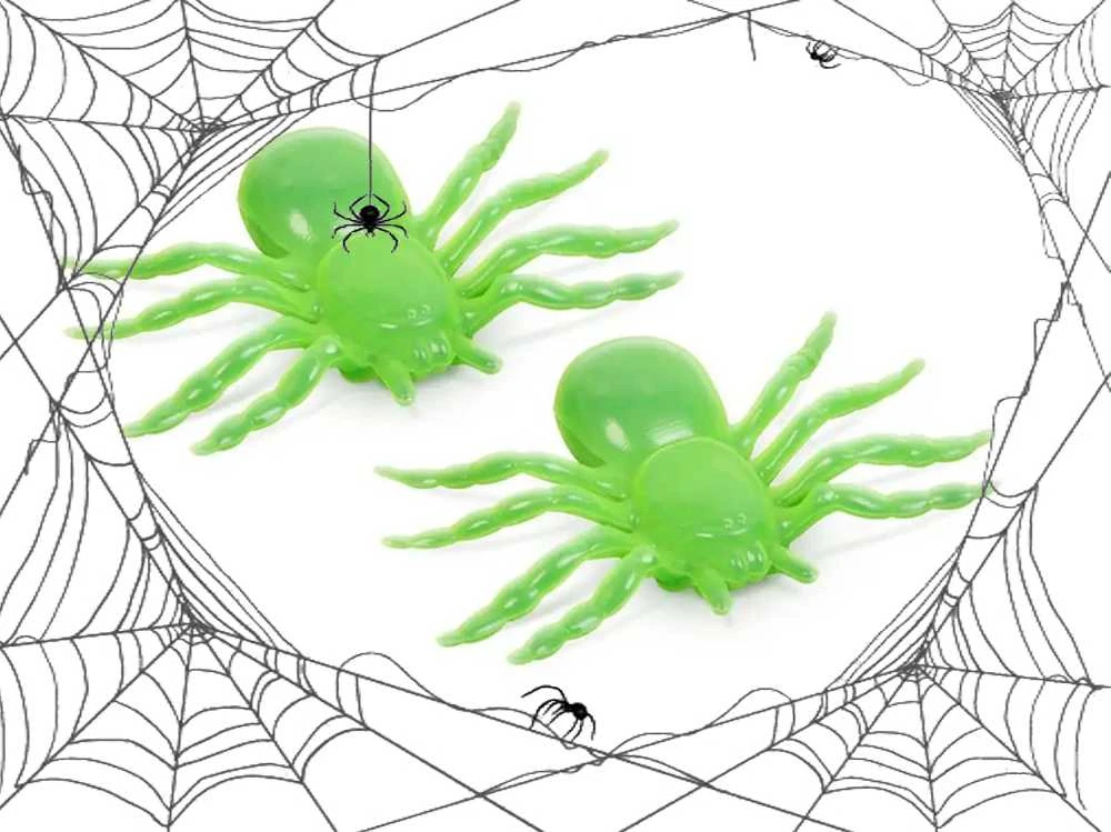 Fluorescensiniai Helovino vorai, 11 cm, 2 vnt.