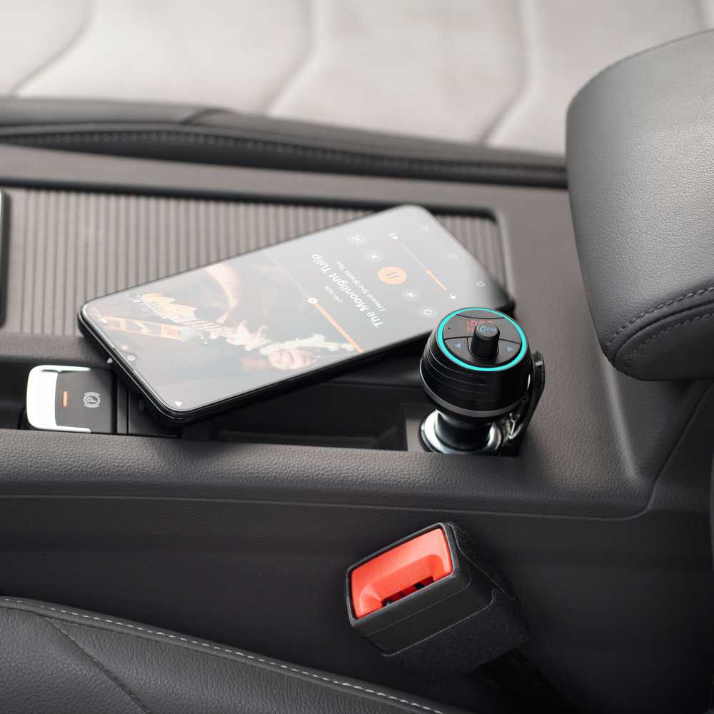 Peiying FM moduliatorius Bluetooth 2xUSB - Juodas