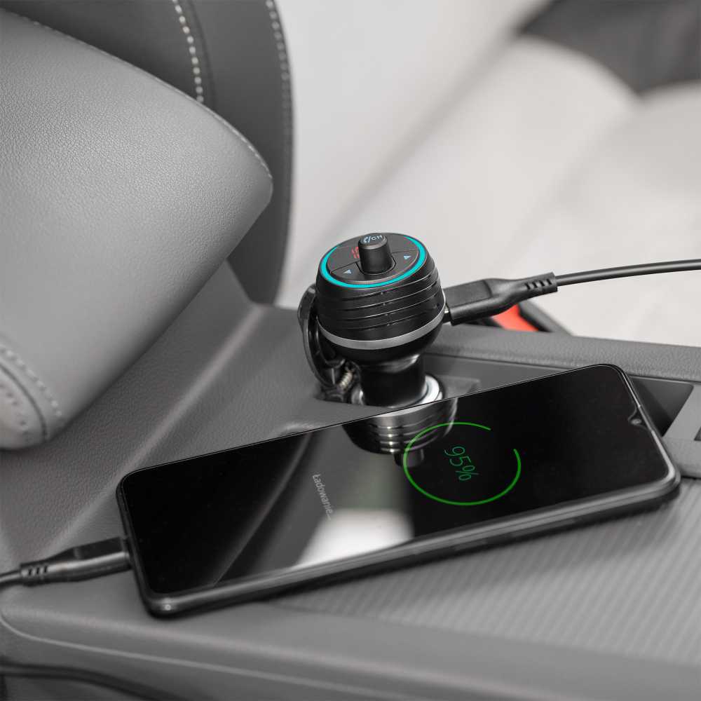 Peiying FM moduliatorius Bluetooth 2xUSB - Juodas