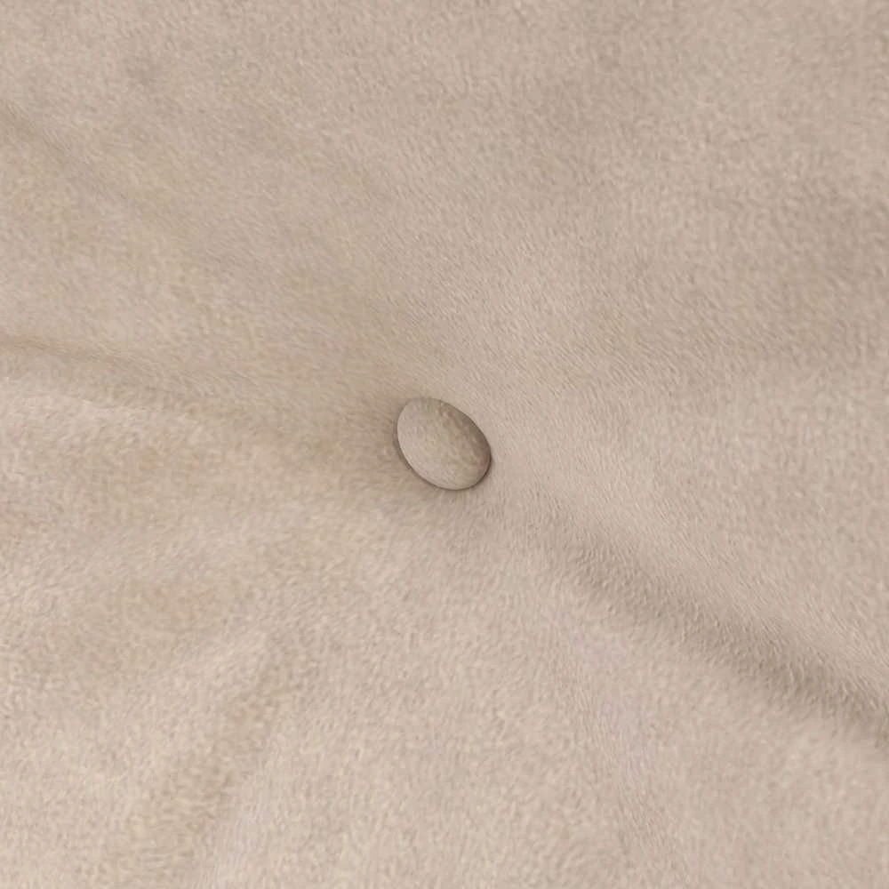 HOMCOM išskleidžiama sofa, poilsio fotelis su lovos funkcija, sulankstoma sofa su aksomo efektu, nugaros pagalvėlė, paminkštinta sofa su reguliuojamu atlošu, smėlio spalvos, 102 x 73 x 81 cm