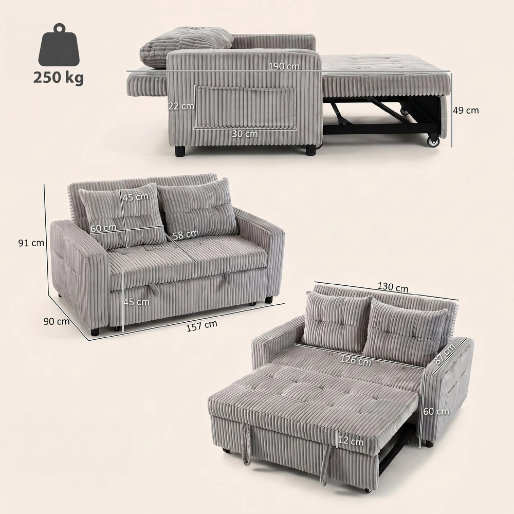 Fotelis Koduva 2 vietų sofa-lova 157 x 190 cm