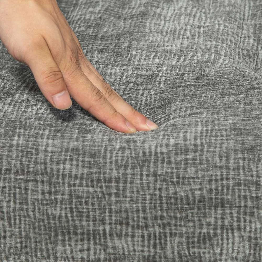 HOMCOM sukamasis poilsio krėslas su porankiais, vilnos ir lino išvaizdos, moderni minkšta kėdė su sagutėmis, plieninėmis kojelėmis, svetainei, miegamajam, tamsiai pilkas