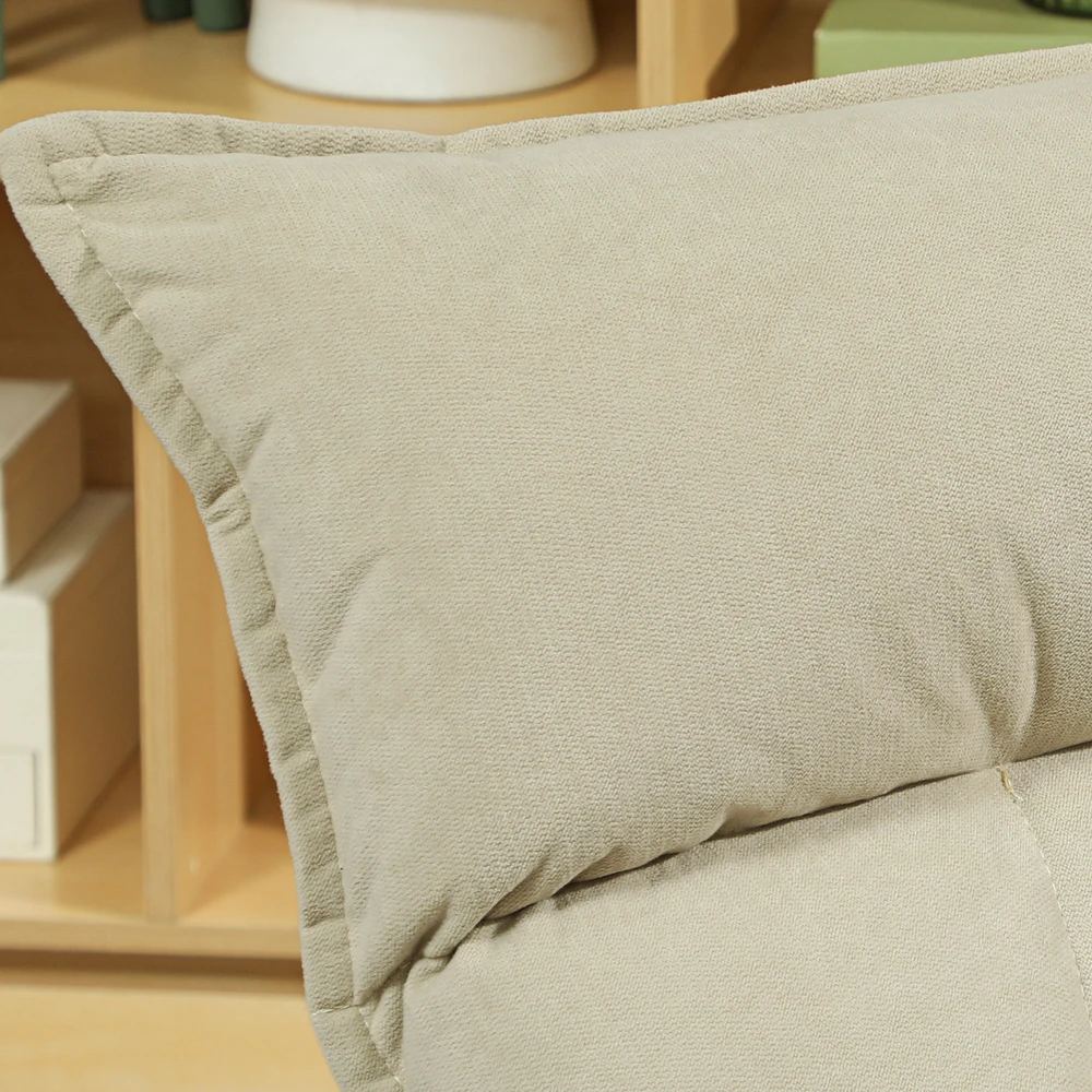 HOMCOM grindinis krėslas, 360° besisukantis, 5 padėčių reguliuojamas atlošas, sulankstoma grindų sofa, paminkštintas meditacijos krėslas, „Lazy Sofa“ svetainei, žaidimams ir skaitymui, smėlio spalvos