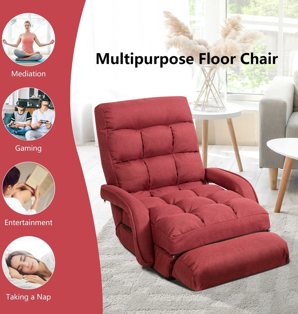 Grindų kėdė Raudona