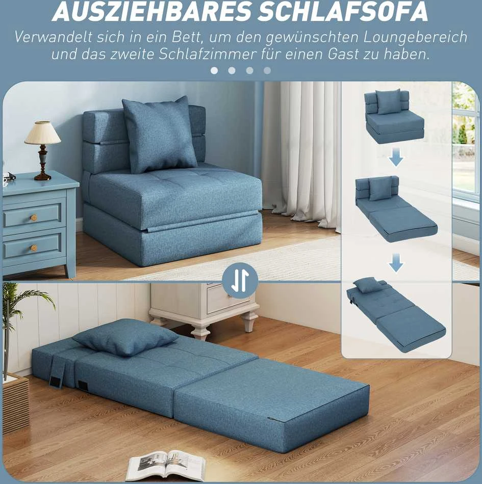 Fotelis-lova 70 x 70 x 61 cm