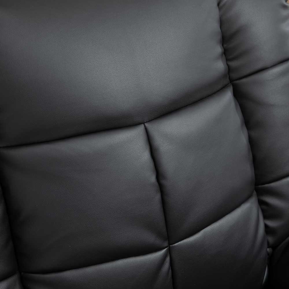 Fotelis HOMCOM masažinis krėslas televizoriaus krėslas elektrinis relaksacinis krėslas su masažo funkcija dirbtinė oda medis plienas porolonas juodas 94 x 99 x 99 cm