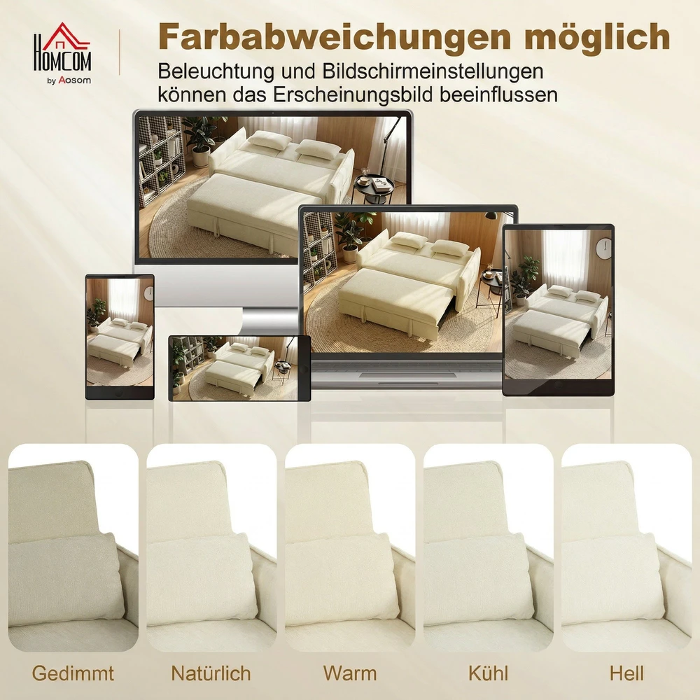 Fotelis Sofa-lova smėlio/juoda