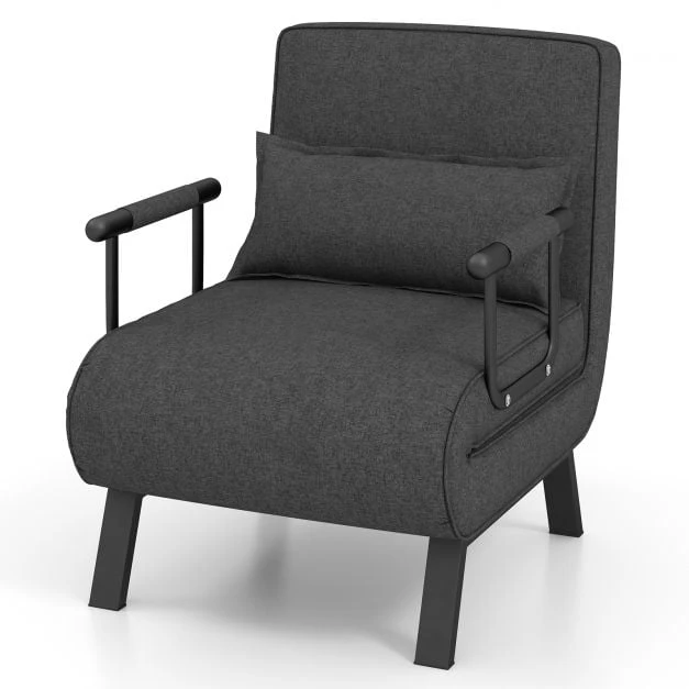 Fotelis Sofa-lova tamsiai pilka