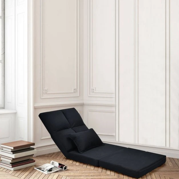Sulankstoma sofa-lova juoda