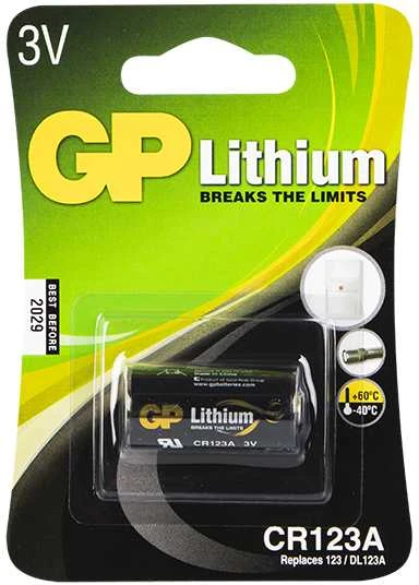  GP Baterija Lithium CR123A - Single-use battery - CR123A - Lithium - 3 V - 1 pc(s) - Juodas