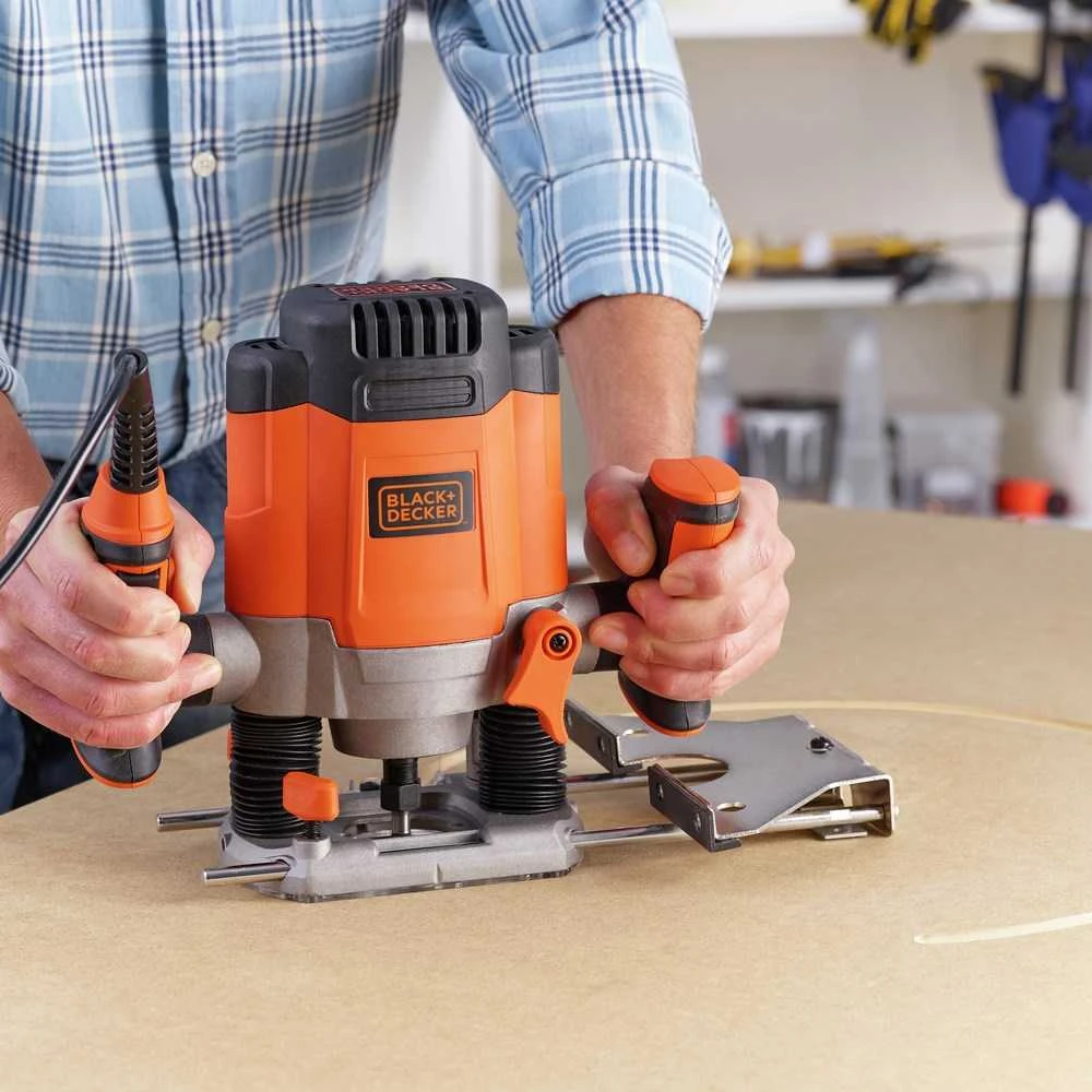 Maršrutizatorius Black & Decker Juodas & Decker Frezeris KW1200E, Juodas & Decker