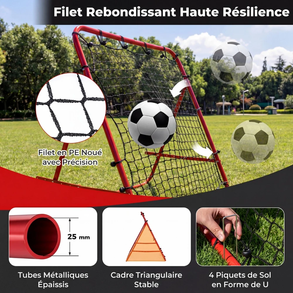 Futbolo atšokimo tinklas Raudonas