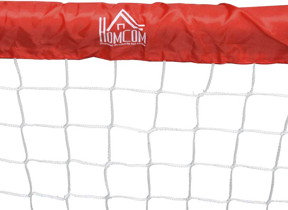 HOMCOM futbolo vartų rinkinys, 2 mini vartai, sulankstomi, plienas (Q195) ir tetrolonas, raudoni, 90x36x60 cm