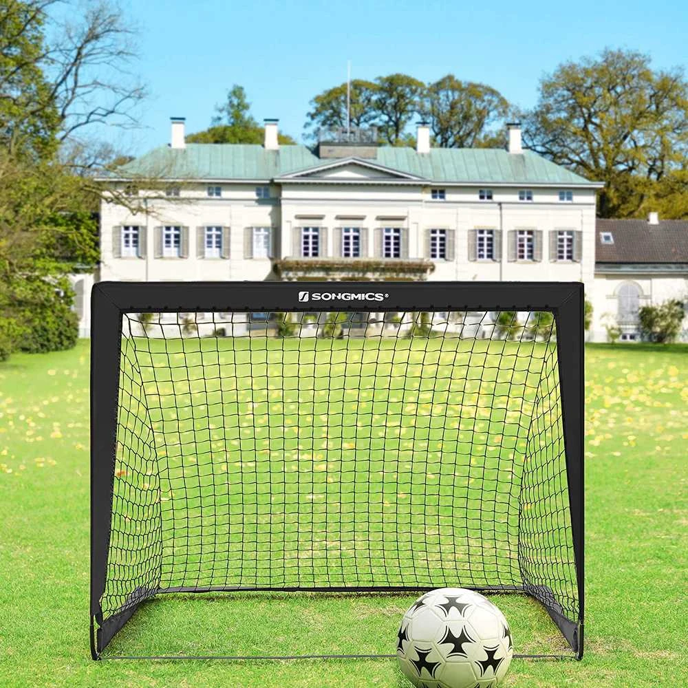 Songmics Futbolo vartai vaikams juodi SZQ122B02