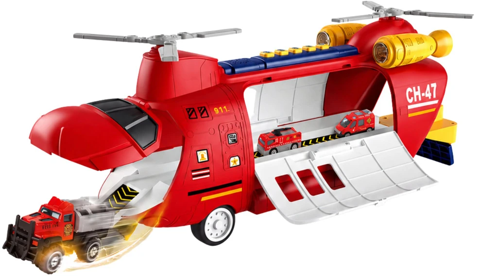 Lean Toys Gaisrinis transportinis lėktuvas 43×16×18 cm 6 vnt.