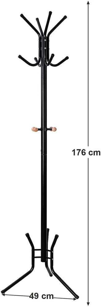Songmics Juodo metalo skrybėlių stovas