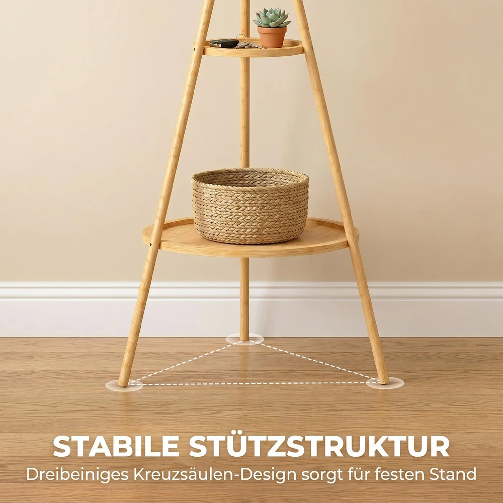 Garderobinis stovas natūralus
