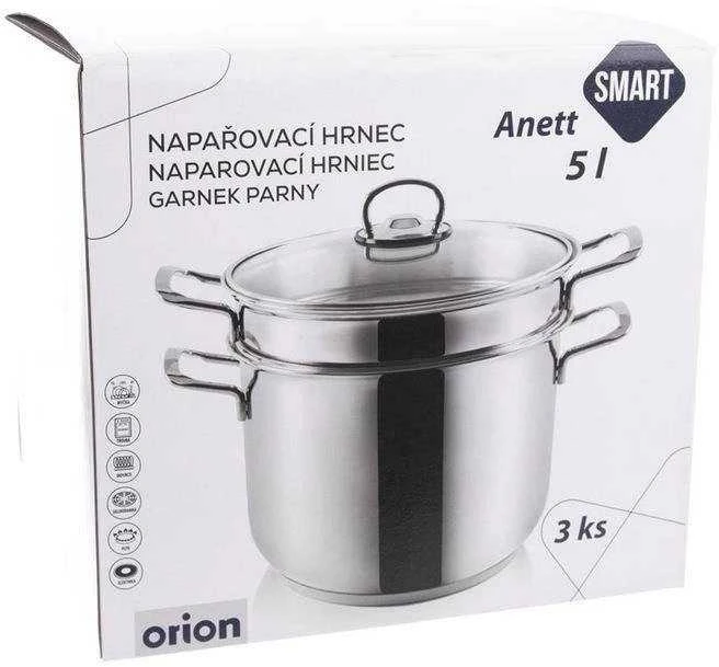 Orion Garų puodas ANETT 5l su stiklo dangčiu
