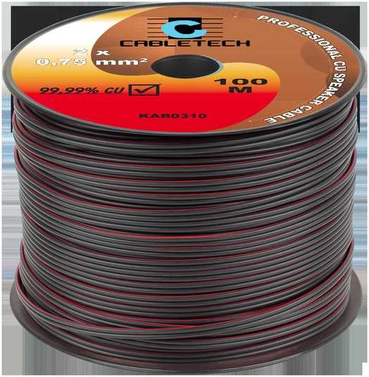Cabletech Kolonėlių kabelis 2x0.75mm 1m
