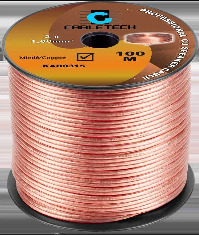 Cabletech garsiakalbių kabelis 100 m ritėje
