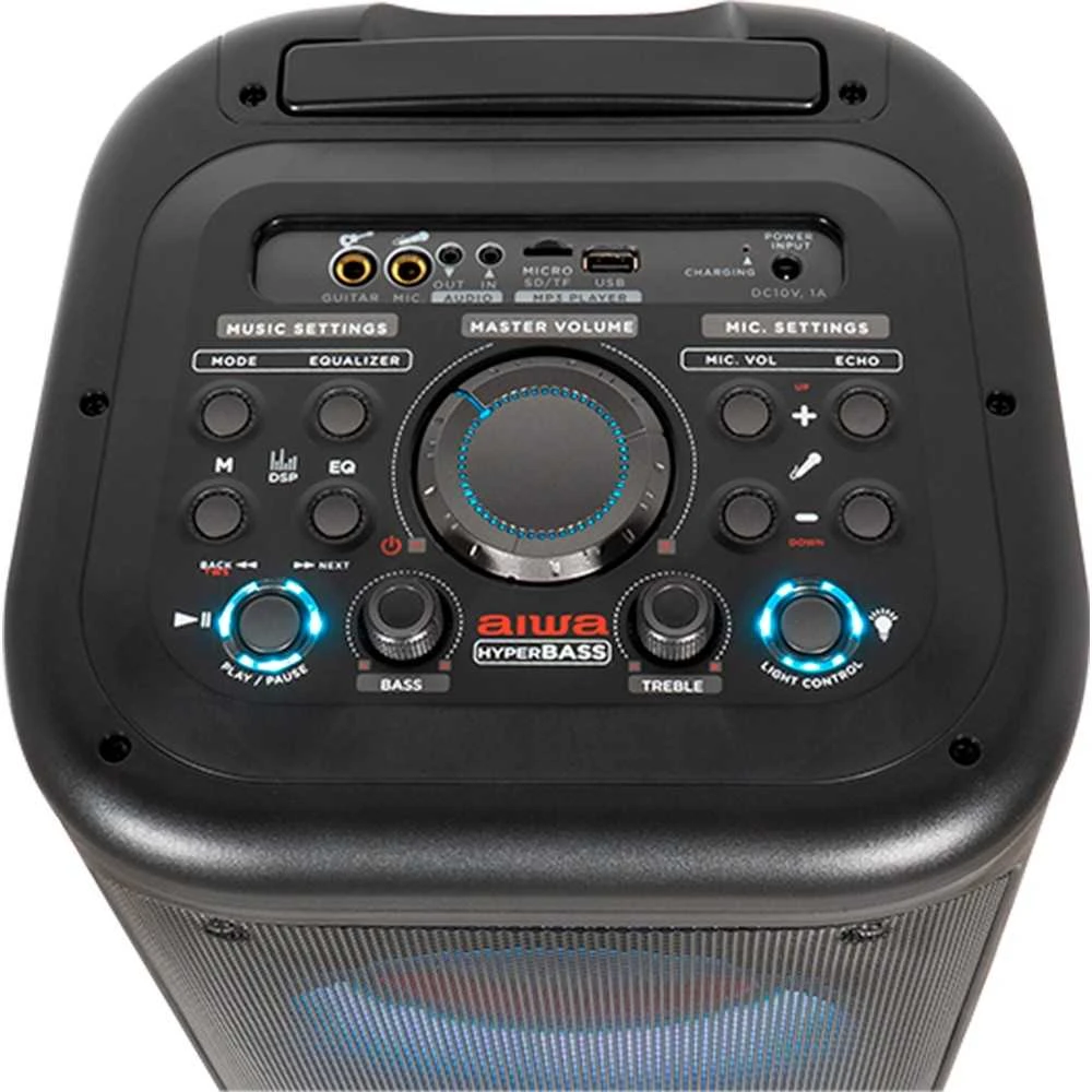 AIWA KBTUS-450 350W (40W RMS) nešiojama garso sistema su karaoke, šviesos efektais