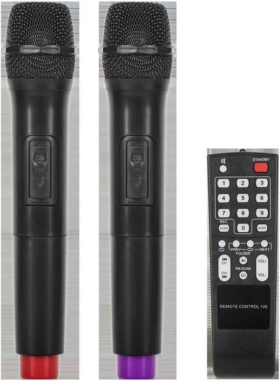 Azusa Aktyvus garsiakalbis (su 2 belaidžiais mikrofonais, SD, Bluetooth, USB) 15" 120W