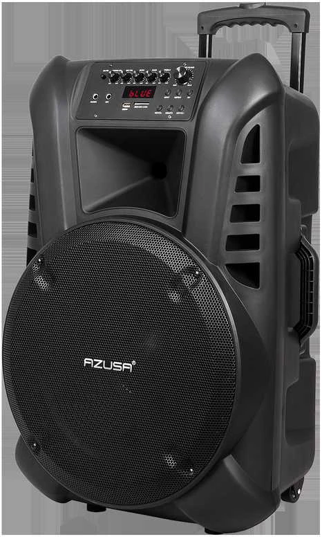 Azusa Aktyvus garsiakalbis (su 2 belaidžiais mikrofonais, SD, Bluetooth, USB) 15" 120W