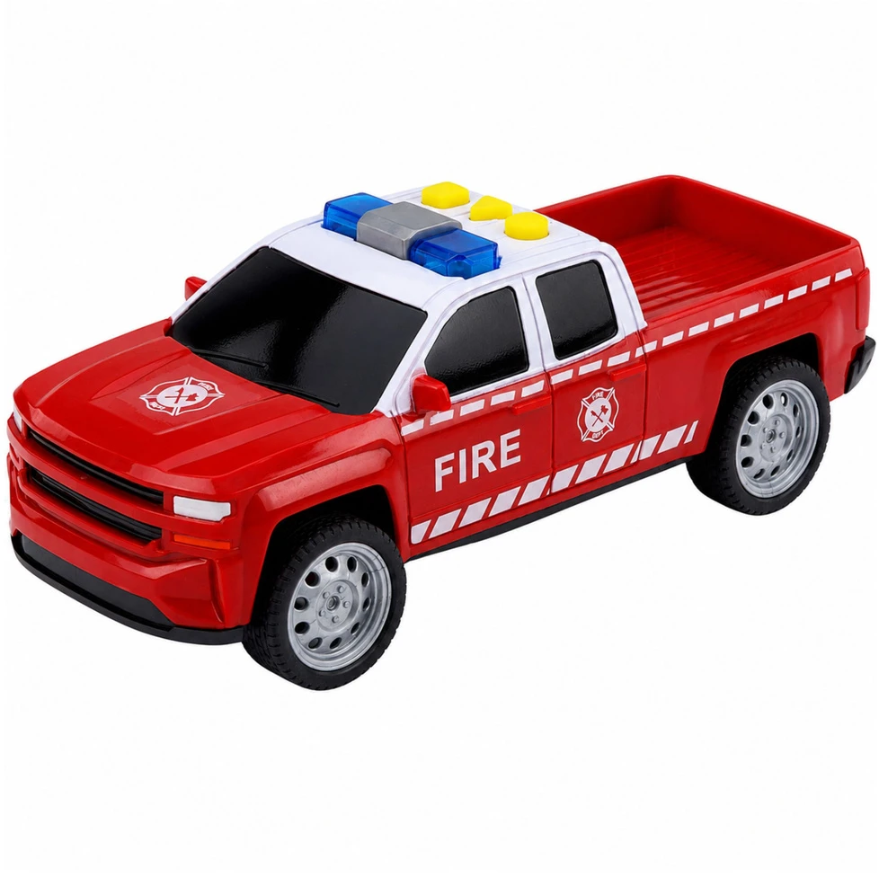 Lean Toys Gelbėjimo transporto priemonių rinkinys su šviesos ir garso efektais, raudonas, 3 vnt.