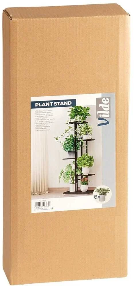 Vilde Juoda metalinis gėlių stovas 5 pakopų 96 cm