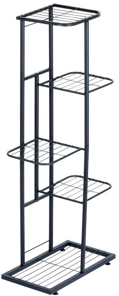 Vilde Juoda metalinis gėlių stovas 5 pakopų 96 cm