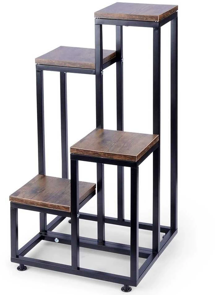 Vilde 4 pakopų metalinis gėlių stovas 69 cm
