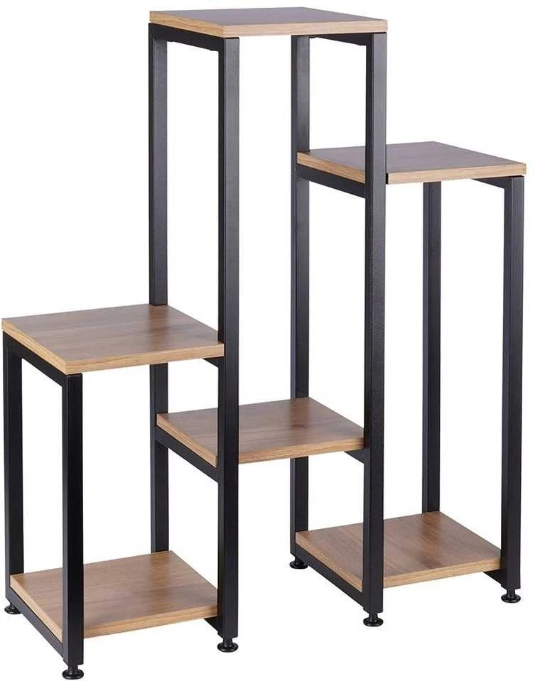 Vilde Gėlių stovas metalinis juodas 6 pakopų