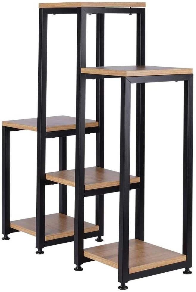 Vilde Gėlių stovas metalinis juodas 6 pakopų
