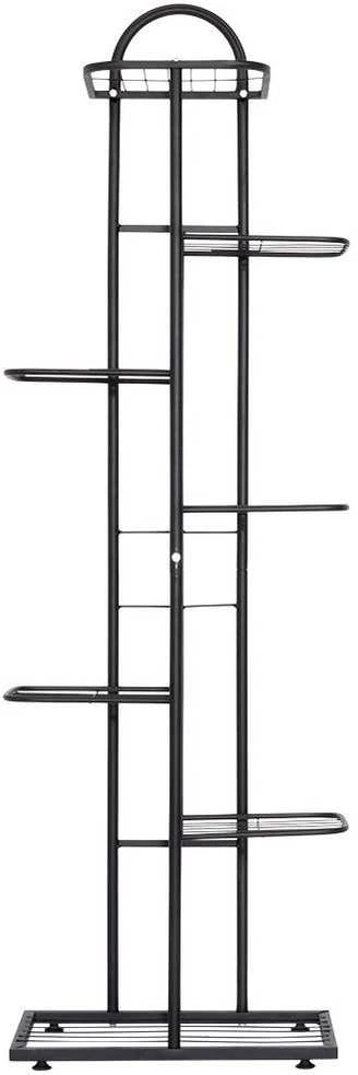Vilde Juoda metalinis gėlių stovas 7 pakopų 138 cm
