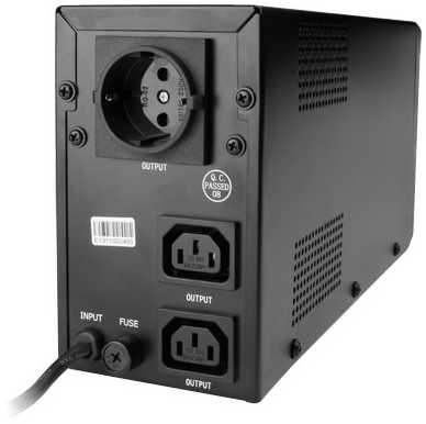 EnerGenie UPS su LCD ekranu, Juodas 650 VA, 390 W, 220 V