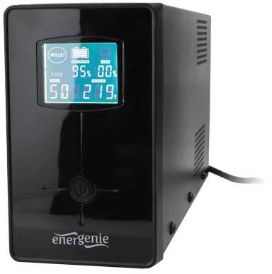 EnerGenie UPS su LCD ekranu, Juodas 650 VA, 390 W, 220 V