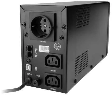 Gembird Energenie | UPS su USB ir LCD ekranu, Juodas | 850 VA | 220 V