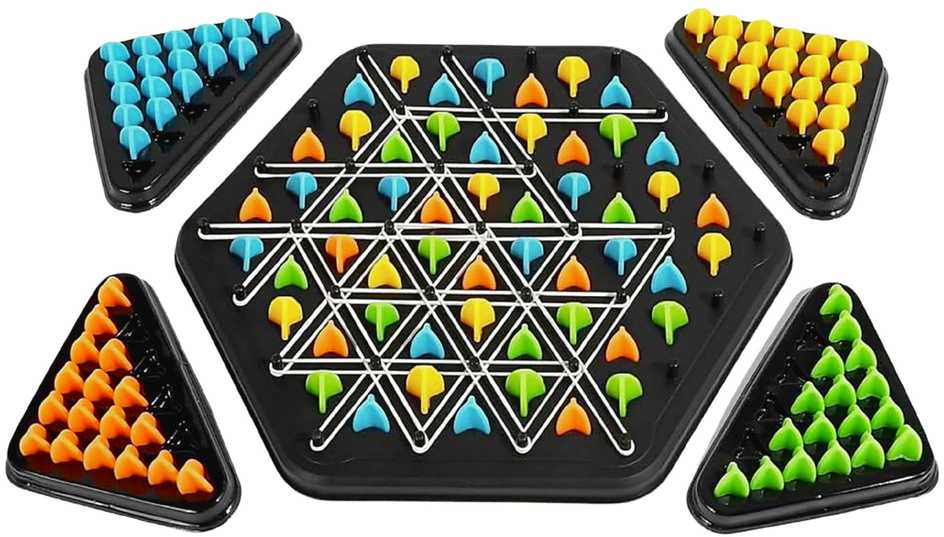 Lean Toys Geometrinis trikampių dėlionės stalo žaidimas
