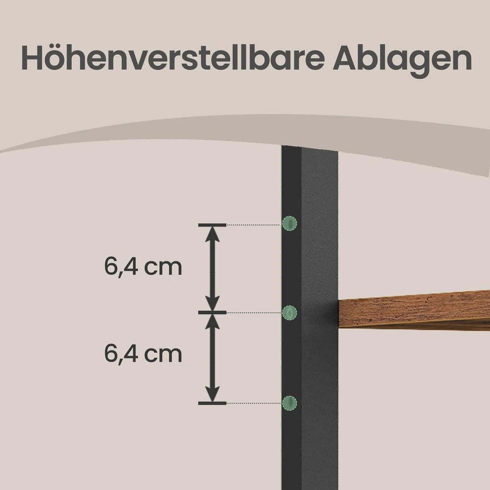 Gėrimų dėžių lentyna 2 lygių, 6 dėžėms, ruda–juoda, 36,4 x 105,4 x 180,3 cm
