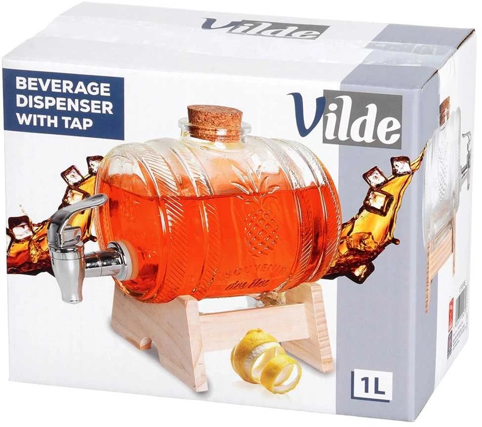 Vilde Gėrimų dozatorius 1 l su kraneliu ir stendu