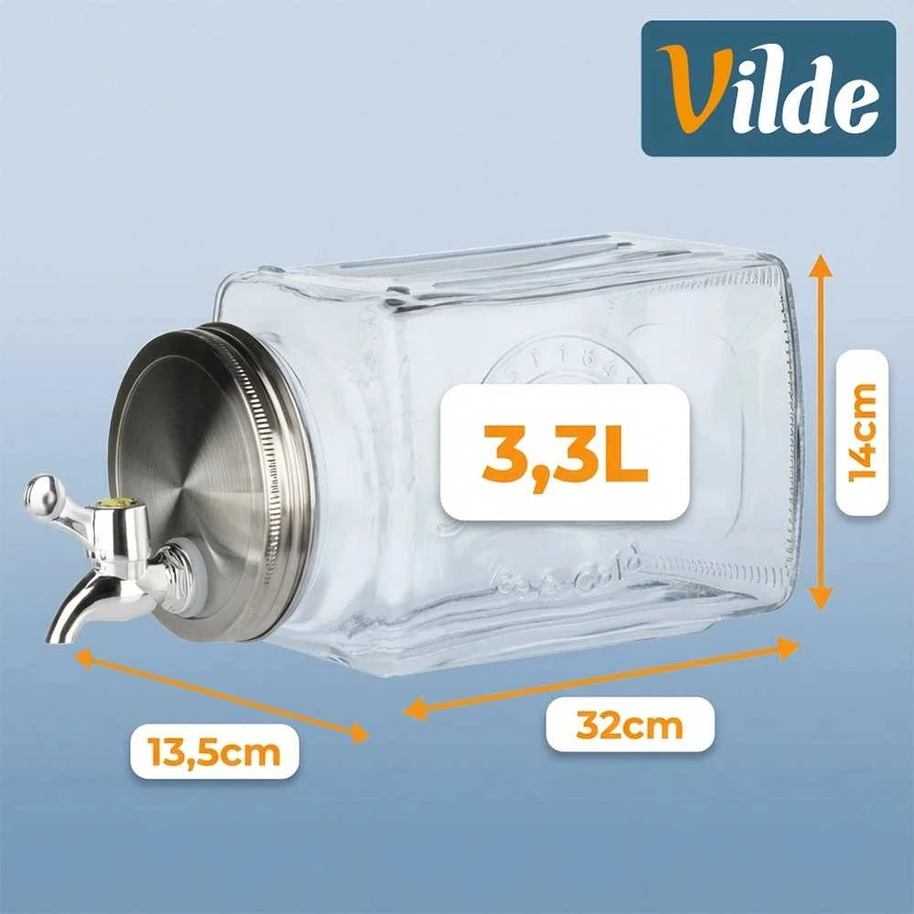 Mplco Gėrimų stiklinis indas su kraneliu 3,3 l