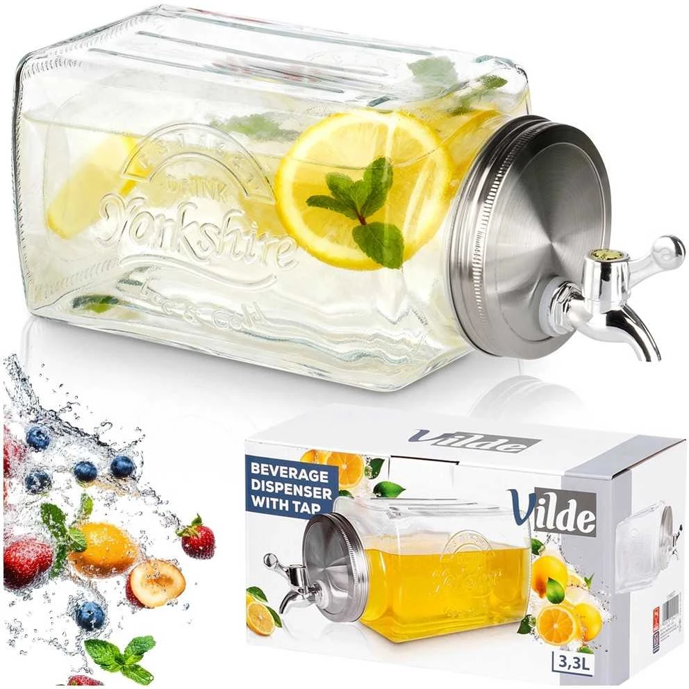 Mplco Gėrimų stiklinis indas su kraneliu 3,3 l