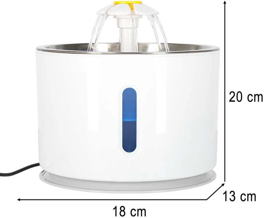 Generic Gertuvė gyvunams automatinė USB LED 2,4 l su valymo filtru