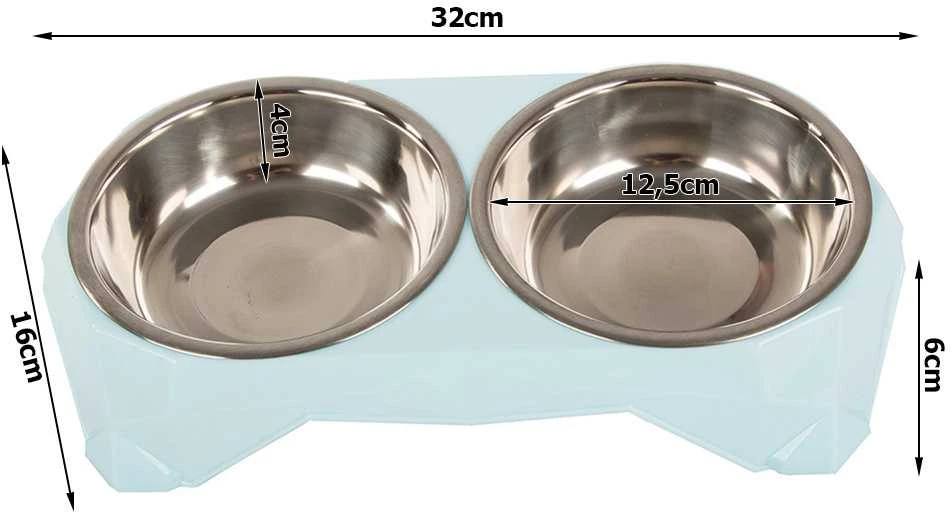 Dubenėlių stovas šunims ir katėms 350 ml x 2
